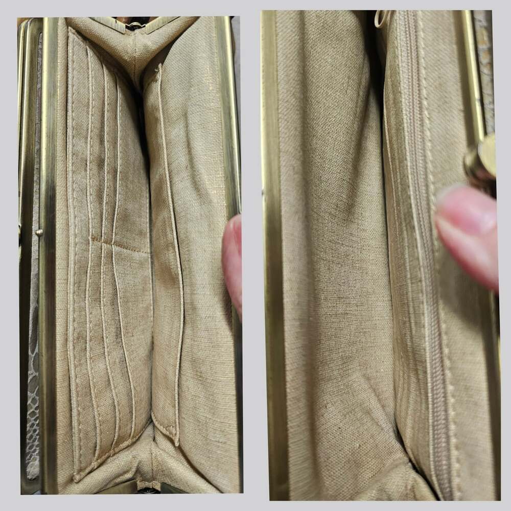 Hobo International Lauren Snake Print Pastel Rainbow Wallet Leather Clutch - Picture 10 of 11